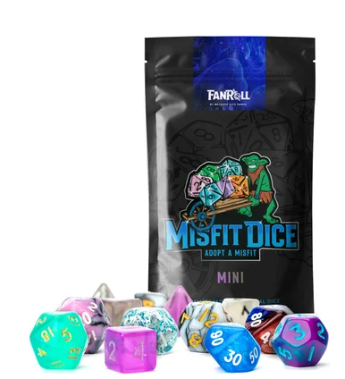 Metallic Dice Games 9203 Mystery Misfit Mini Dice Set 2pk