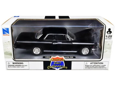 New Ray 71843A 1962 Chevrolet Impala SS 1/25 Scale Diecast Model, Black