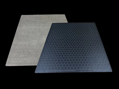 96680F - Factory-Second Battlemat™ 1" Reversible Black-Grey Hexes(23 ½" x 26" Playing Surface)