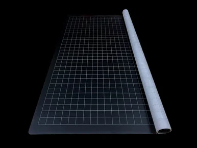 97480F - Factory-Second Megamat® 1" Reversible Black-Grey Squares (34½" x 48" Playing Surface)