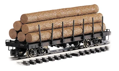 Bachmann 98470 G Skeleton Log Car with Logs Black