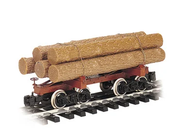 Bachmann 98490 G Skeleton Log Car with Logs Brown
