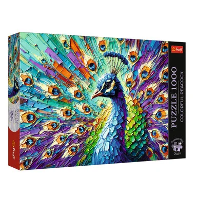 Trefl 99275 Premium Plus Colorful Peacock 1000 Piece Puzzle - Maistro
