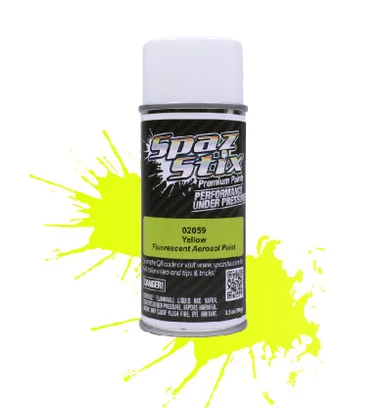 Spaz Stix 02059 Yellow Fluorescent Aerosol Paint 3.5oz