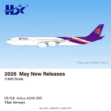 Thai Airways A340-500 Reg: HS-TLB A530107 Scale 1:400