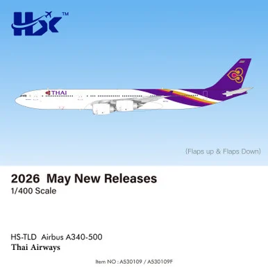Thai Airways A340-500 Reg: HS-TLD A530109 Scale 1:400