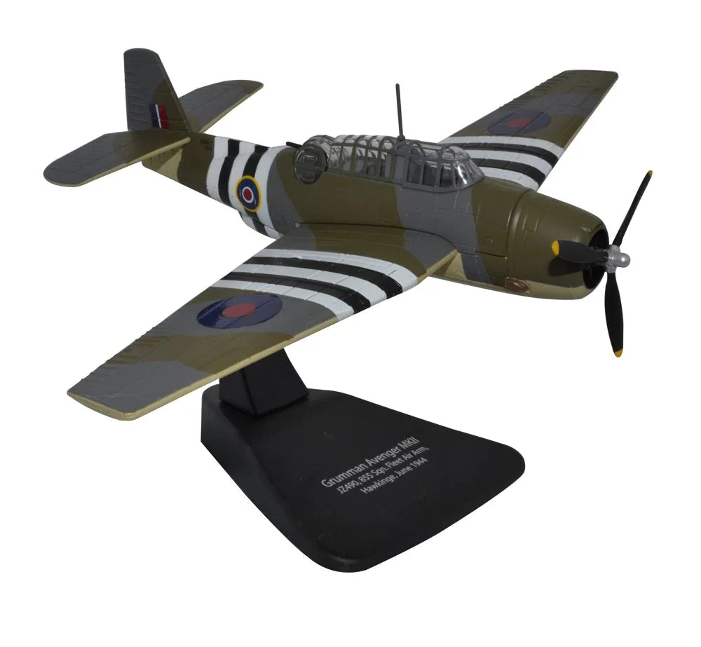Grumman Avenger Mk II, J2490 855 Naval Air Squadron 1944, 1:72 Scale Model - Oxford Diecast