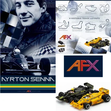 AFX Racing 22112 Senna Limited Edition HO Scale Slot Car Race Set - Eurographics