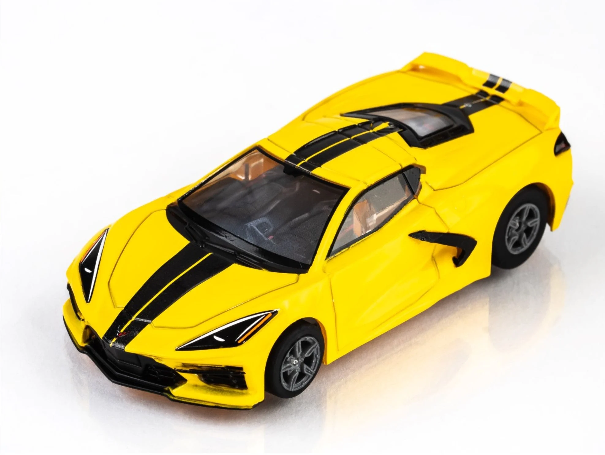 AFX Racing Corvette C8 Accelerate Yellow HO Slot Car – 1:64 Scale with Mega G+ Chassis