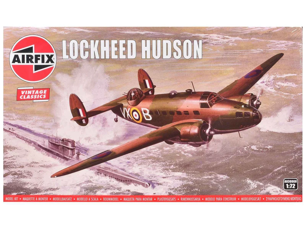 Level 2 Model Kit Lockheed Hudson Light Bomber Aircraft 1/72 Plastic Model Kit by Airfix