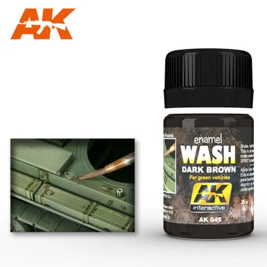 AK045 - Enamel Wash: Dark Brown Wash