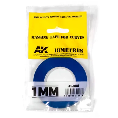 AK Interactive 9181 Masking Tape for Curves 1mm