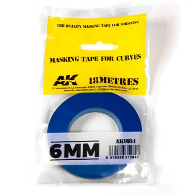 AK Interactive 9184 Masking Tape for Curves 6mm