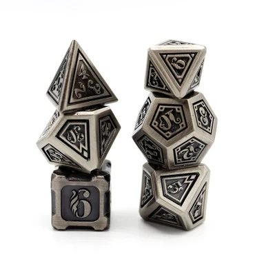 Foam Brain Games 4014 Alchemist Metals: Iron - Metal RPG Dice Set