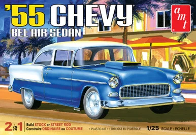 AMT 1119 1955 Chevy Bel Air Sedan 1/25 Scale Model Kit