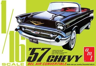 AMT 1159 1957 Chevy Bel Air Convertible 1/16 Scale Model Kit