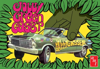 AMT 1192 1965 Ford Galaxie Jolly Green Gasser 1/25 Scale Model Kit