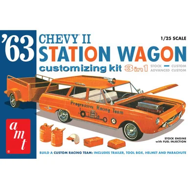 1/25 1963 Chevy II Station Wagon w/Trailer - 1201