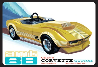 AMT 1236 1968 Chevy Corvette Custom 1/25 Scale Model Kit