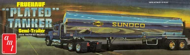 AMT 1239 Fruehauf Plated Tanker Trailer Sunoco 1/25 Scale Model Kit
