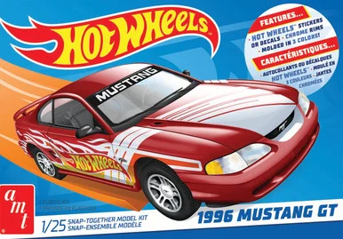 AMT 1298 Hot Wheels 1996 Ford Mustang GT 1/25 Scale Snap Model Kit