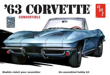 AMT 2205 1963 Chevy Corvette Convertible 1/25 Scale Model Kit