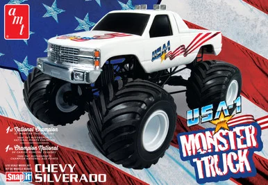 AMT 1351 USA-1 Monster Truck 1/32 Scale Snap Model Kit