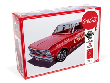 AMT 1353 1963 Chevy II Nova Wagon w/Crates Coke 1/25 Scale Model Kit
