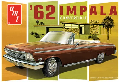 AMT 1355 1962 Chevy Impala Convertible 1/25 Scale Model Kit