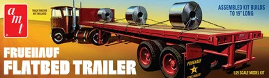 AMT 1399 Fruehauf Flatbed Trailer 1/25 Scale Model Kit