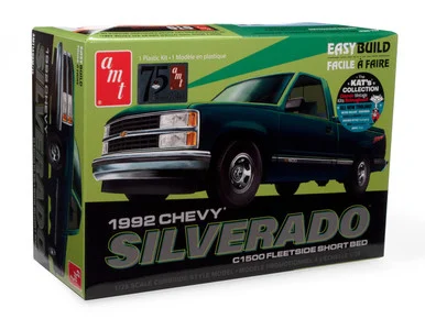 AMT 1408 1992 Chevrolet Silverado Shortbed Fleetside Pickup Easy Build 1/25 Scale Model Kit