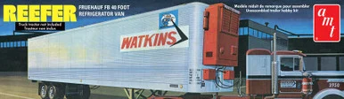 AMT 1421 Fruehauf 40 Reefer Trailer Watkins 1/25 Scale Model Kit