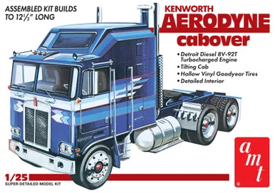 AMT 1463 Kenworth Aerodyne Cabover 1/25 Scale Model Kit