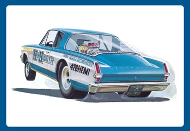 AMT 1464 1966 Plymouth Barracuda Funny Car 'Hemi Hustler' 1:25 Scale Model Kit