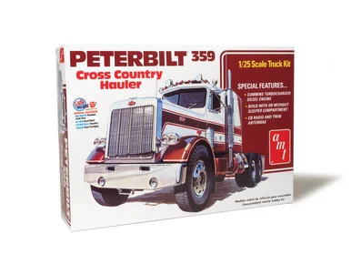AMT 1477 Peterbilt 359 Cross Country Hauler 1/25 Scale Model Kit