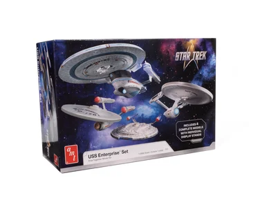 AMT 1485 Star Trek U.S.S. Enterprise Four Ship Set 1/2500 Scale Model Kit