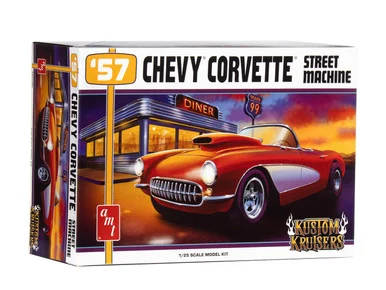 AMT 1498 1957 Chevy Corvette Street Machine 1/25 Scale Model Kit