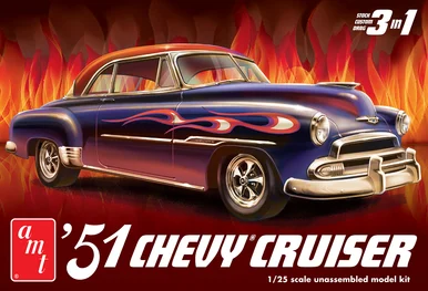 AMT AMT1556 1951 Chevy Custom Cruiser 1/25 Scale Model Kit