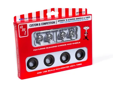 AMT PP031 Spokes & Stripes Wheels & Tires 1/25 Scale Parts Pack