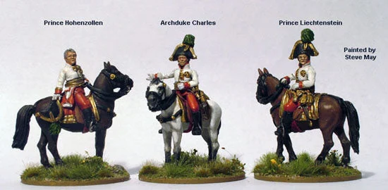 Napoleonic Austrian Early High Command Mounted, 28 mm Scale Model Metal Figures - Perry Miniatures