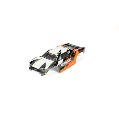 ARRMA ARA-1555 1/10 Clipless Painted Trimmed Body Set with Decals, Orange: VORTEKS 2WD