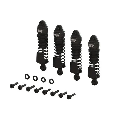 ARRMA ARA-1567 Aluminum Shock Set (4), 58mm Length, 1000 cSt Oil, Black: GROM