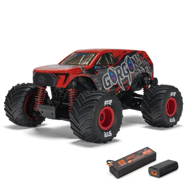 ARRMA ARA2130T2 1/16 GORGON GROM 4X4 RTR Brushed Monster Truck (Battery & Charger Included), Red