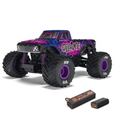 ARRMA ARA2137T3 1/16 QUAKE GROM 4X4 RTR Brushed Monster Truck (Battery & Charger Included), Purple