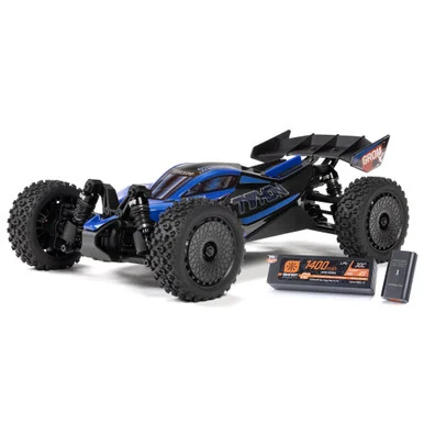 ARRMA ARA2306ST2 1/14 TYPHON GROM 223S DSC 4X4 RTR Brushless Buggy; Battery & Charger Included, Blue