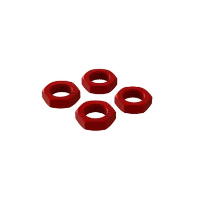 ARRMA ARA310906 Aluminum Wheel Nut 17mm Red (4)