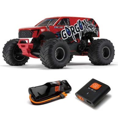 Arrma ARA3230ST2: GORGON 2wd MT 1/10 RTR Smart 3300 7C S120 USB Red