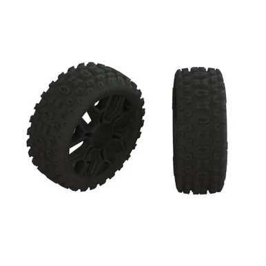 Arrma ARA550057 DBoots HO Tire Set Glued Black, Pair