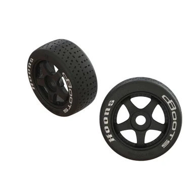 ARRMA ARA550062 dBoots Hoons 42/100 2.9 Pre-Mounted Belted Tires, White, 17mm Hex, 5-Spoke (2)