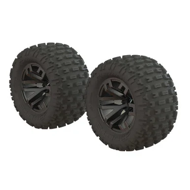 Arrma ARA550086 DBoots 'Fortress MT' Tire Set Glued Gun Metal, Pair
